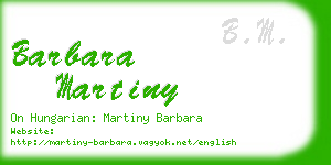 barbara martiny business card
